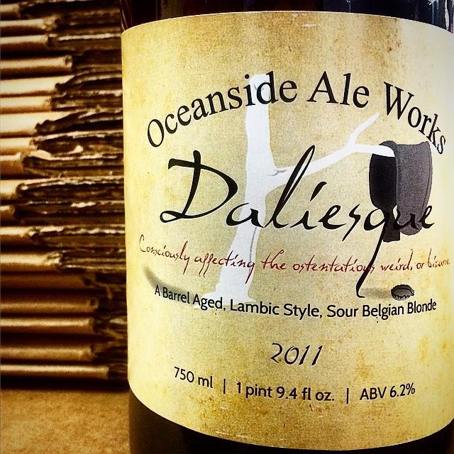 Craftshackbeer's tweet photo. Buy #OceansideAleWorks #Daliesque Here: http://t.co/1HJwspnRqb No. 1 Rated Lambic Beer in the World! http://t.co/3aJjZ744Us