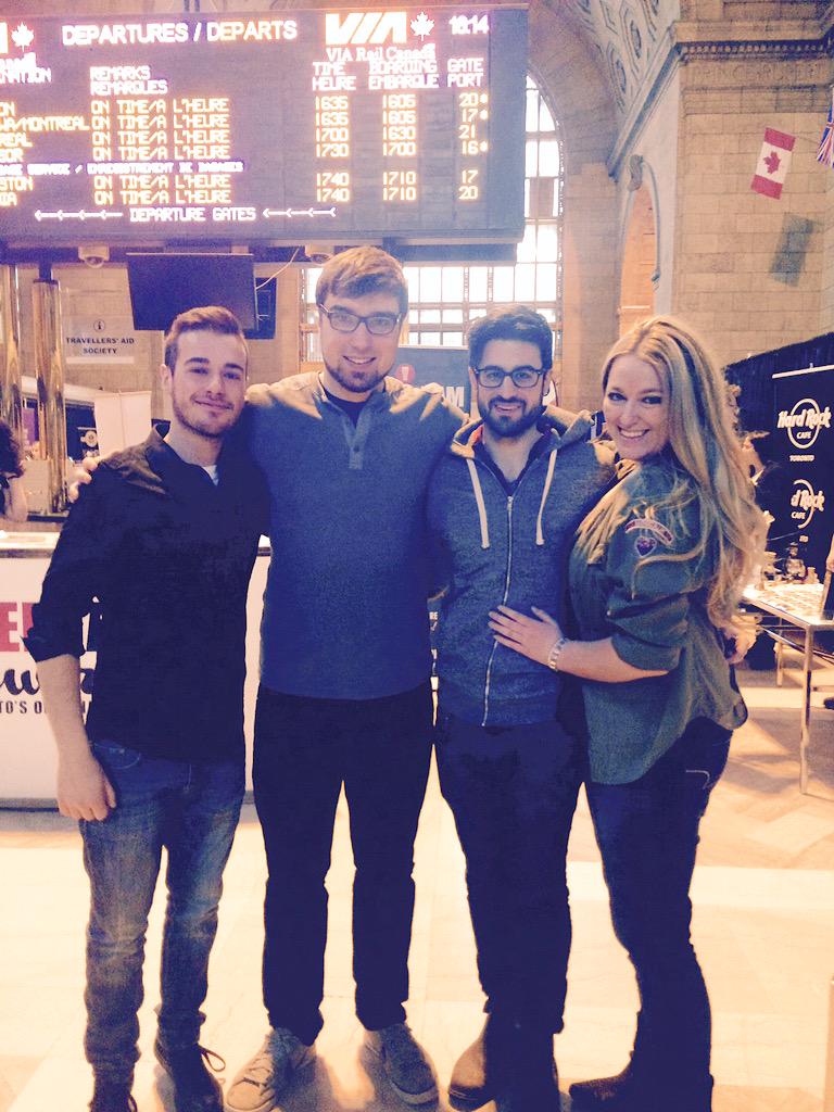 Playin' in <a href="/unionstationTO/">unionstationTO</a> with these handsome boys for #torontoattractions <a href="/mattmarcoccia/">Matt Marcoccia</a> <a href="/jeffdeegan/">Jeff Deegan</a> <a href="/richdasilva/">Rich DaSilva</a>