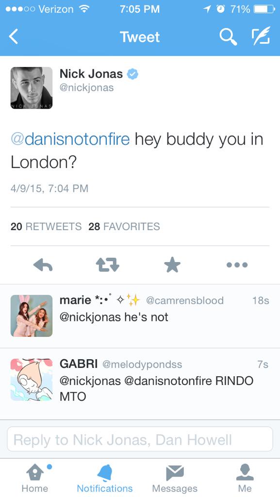 Nick Jonʌs Danisnotonfire Hey Buddy You In London