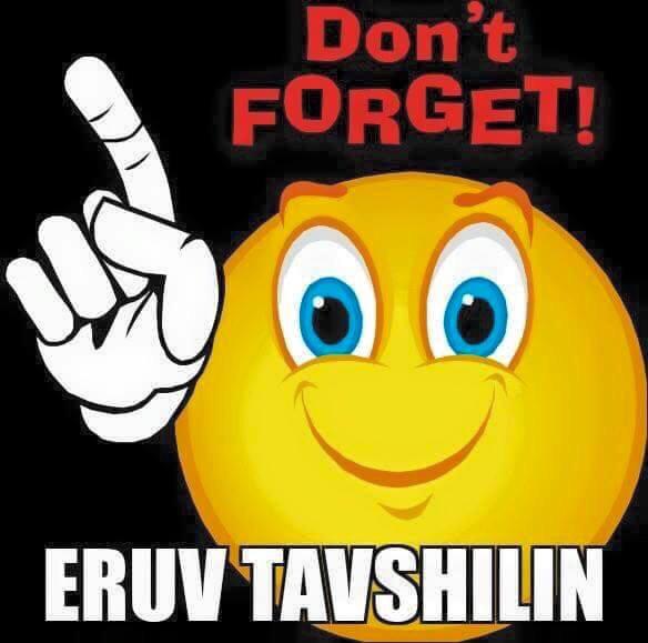 Image result for dont forget eruv tavshilin