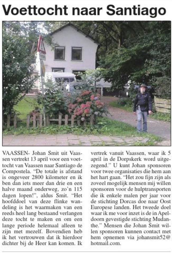 Mudanthe_'s tweet photo. Johan gaat een voettocht maken. Hij zoekt nog sponsors, sponsor jij hem ook? De helft vd opbrengst gaat naar Mudanthe http://t.co/0daQMxsgFB