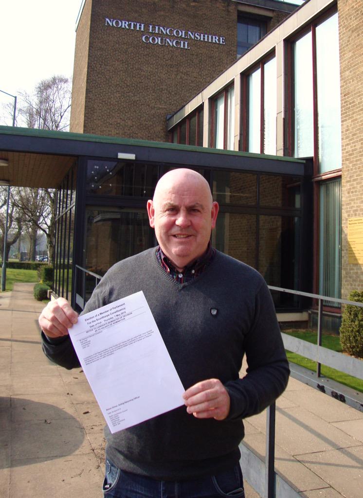It's official today I have being confirmed as an #Independent  candidate to become MP for#Scunthorpe County