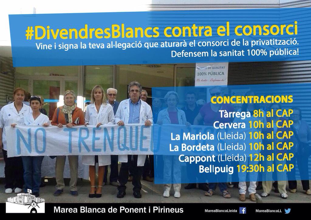 labaulalleida's tweet photo. Signa les al·legacions contra el consorci sanitari també als #DivendresBlancs! Atansa't als CAP! @MareaBlancaLl http://t.co/s3wjGo3yJU