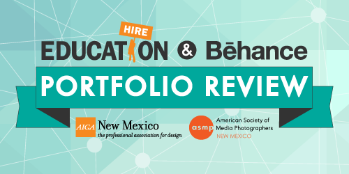 AIGAdesign's tweet photo. .@aiganm: Teaming up w/ @ASMPNewMexico to host #HireEd portfolio review for everyone, Apr 18 http://t.co/KcJ8L3iF2v http://t.co/qPKhWV9wgL