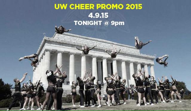 UWCheerleading's tweet photo. Keep your eyes out for this years promo video! @WlooWarriors http://t.co/HTrgvFT4aA