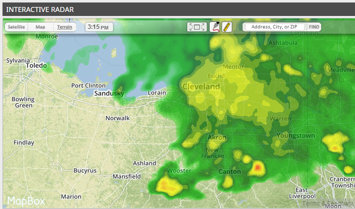 WEWS's tweet photo. #OHrain: FLOOD WARNINGS issued in Holmes & Wayne counties until 11:15p http://t.co/cw8rS1fXwn http://t.co/FjxW0MAIRw