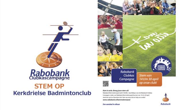 Stem vanaf 14 april op KBC#rabobommel#clubkascampagne