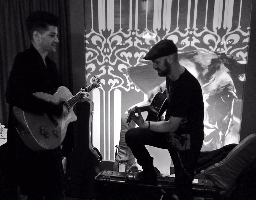 thescript's tweet image. Sound checking for our performance  tonight for @CR_UK #JogOnToCancer please support! M