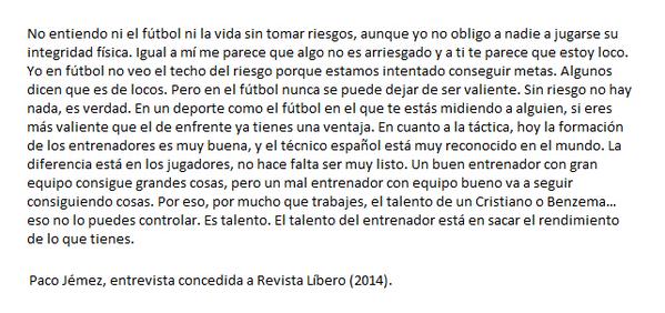 coachingfutbol's tweet photo. Las verdades de Paco Jemez http://t.co/XglAVGuphn