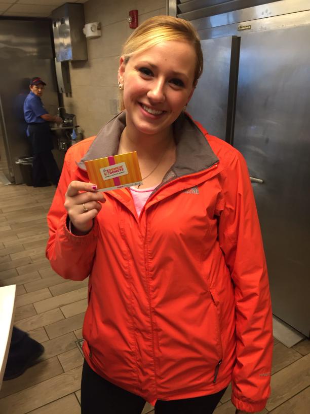 Cristina was seen in the dining hall sharing the panini maker with another student. #RAOKDay @LasellCollegeSG