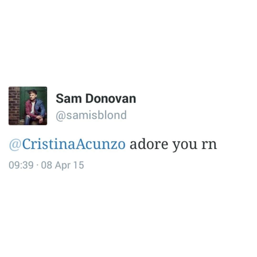 CristinaAcunzo's tweet photo. This is my biggest goal in the life ahahah #Iloveyousam #samdonovan #prettyglamourqueen @samisblond 👑😘❤ http://t.co/Ducb2KQ0L9