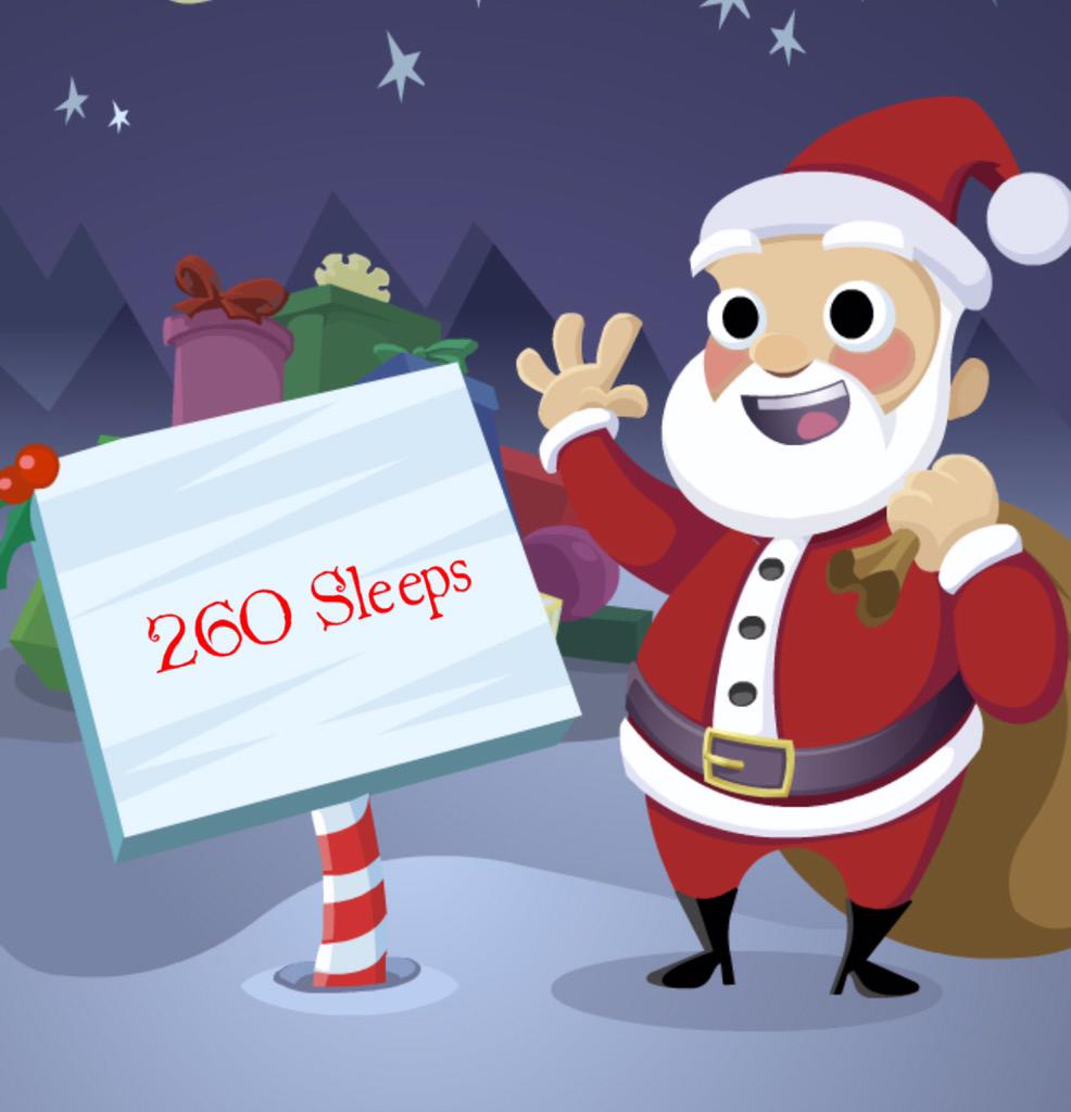 OfficialSanta's tweet image. 🎅🎅🎅🎅🎅🎅🎅🎅
⭐️⭐️⭐️⭐️⭐️⭐️⭐️⭐️
  ONLY 260 SLEEPS
    TO CHRISTMAS
⭐️⭐️⭐️⭐️⭐️⭐️⭐️⭐️
🎅🎅🎅🎅🎅🎅🎅🎅
