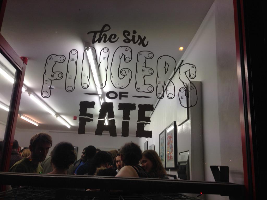 Lovely exhibition The Six Fingers of Fate , work from school buddy Nick Wade thesixfingers.com