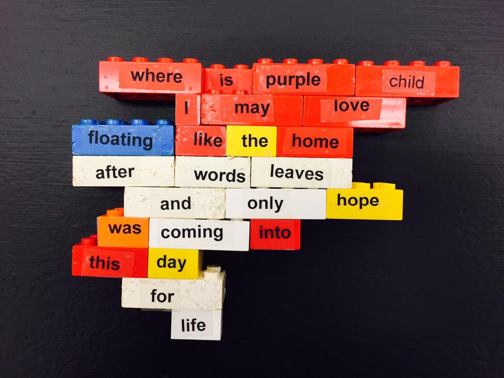 bevycgibson's tweet photo. We're celebrating #PoetryMonth with #legopoetry and #spinepoems! What are you doing? #librarylife http://t.co/keo1k31HtP