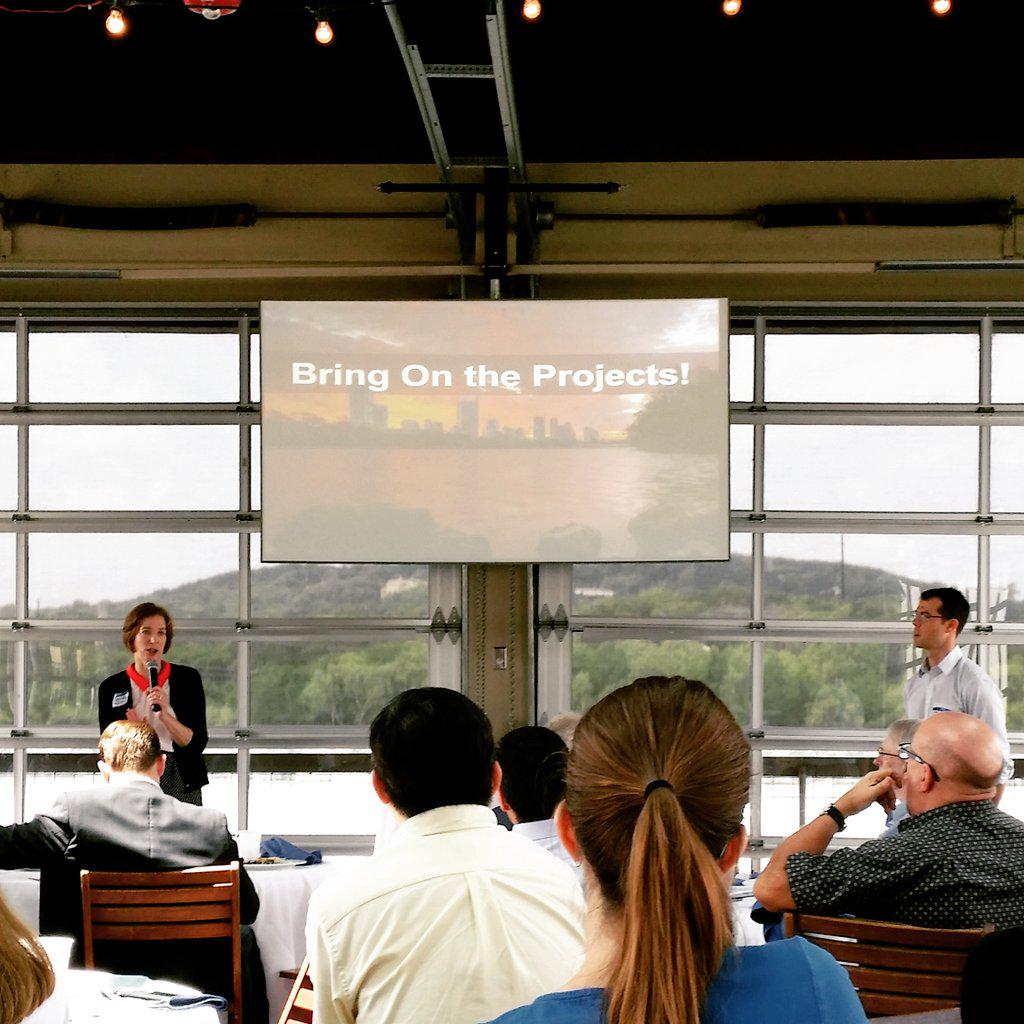 Wal_Fresh's tweet photo. #BringOntheProjects Great presentation from @KeepingPACEinTX at @USGBC Luncheon #atx excited for #solaropportunities http://t.co/5yXKREy1fM