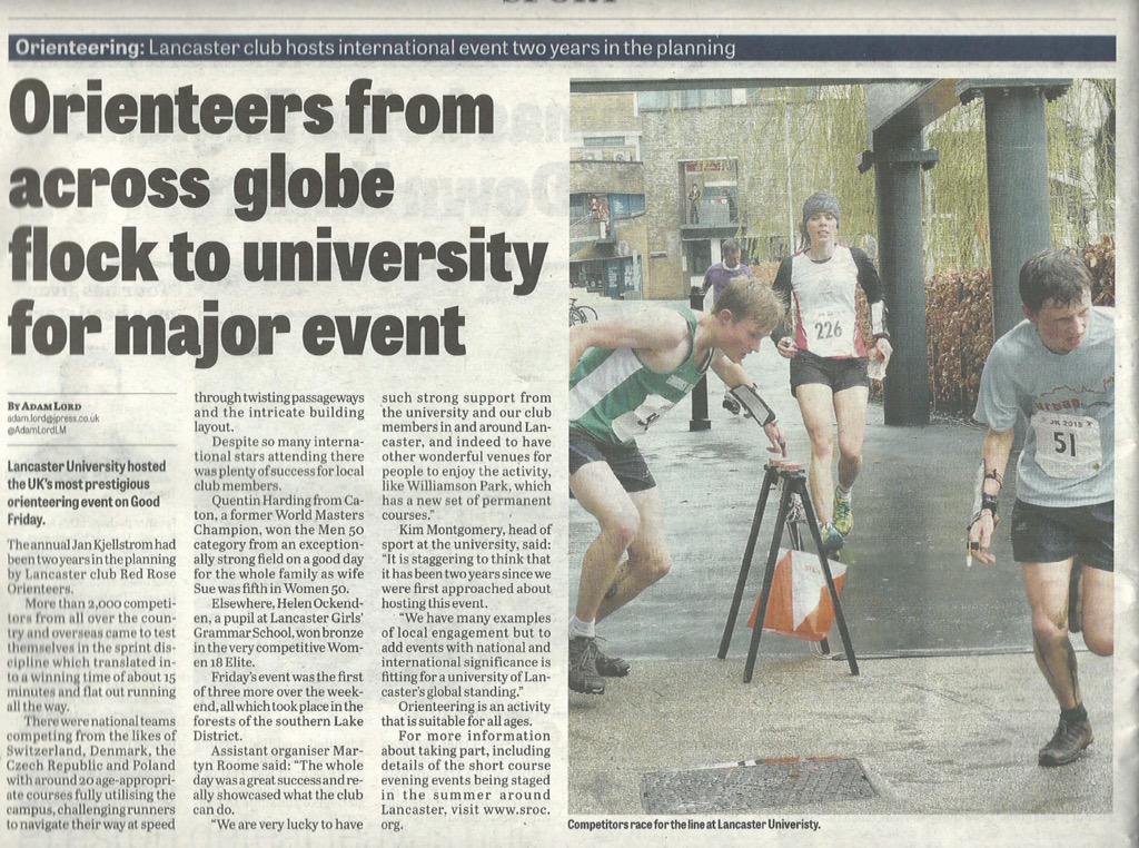 EUOCLegends's tweet photo. "@SROC_1964: @thejk2015 Article in the Lancaster Guardian http://t.co/smq2O2Gj6x" Our own @mark_purkis making the paper! #sofamous