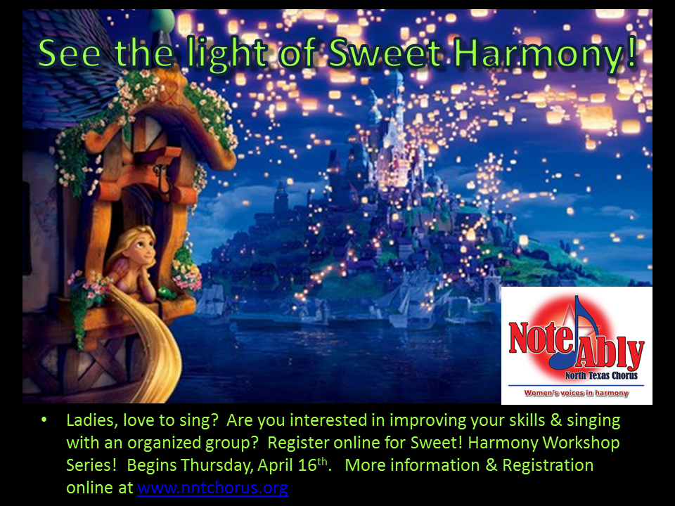 noteablychorus's tweet image. Reminder: Join us for Sweet Harmony! Starts TH 4-16 for 6 weeks.