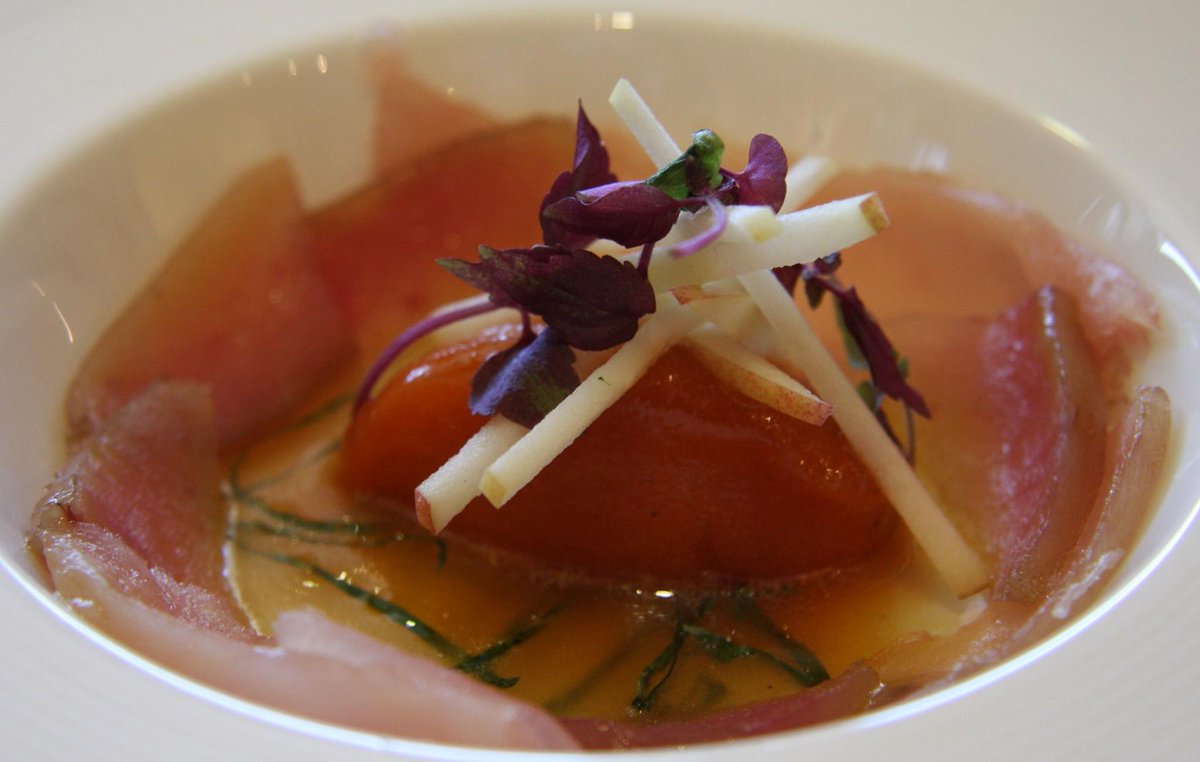 Delightful creations for tonight's Siraia menu:
B.C. Albacore Crudo w/ Lime Jalapeno Sorbet &amp; Fresh Apple #OceanWise