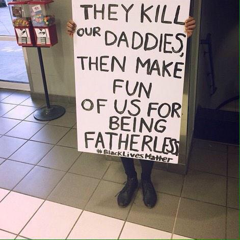 Bipartisanism's tweet image. They kill our daddies then make fun of us for being fatherless. 
#WalterScott