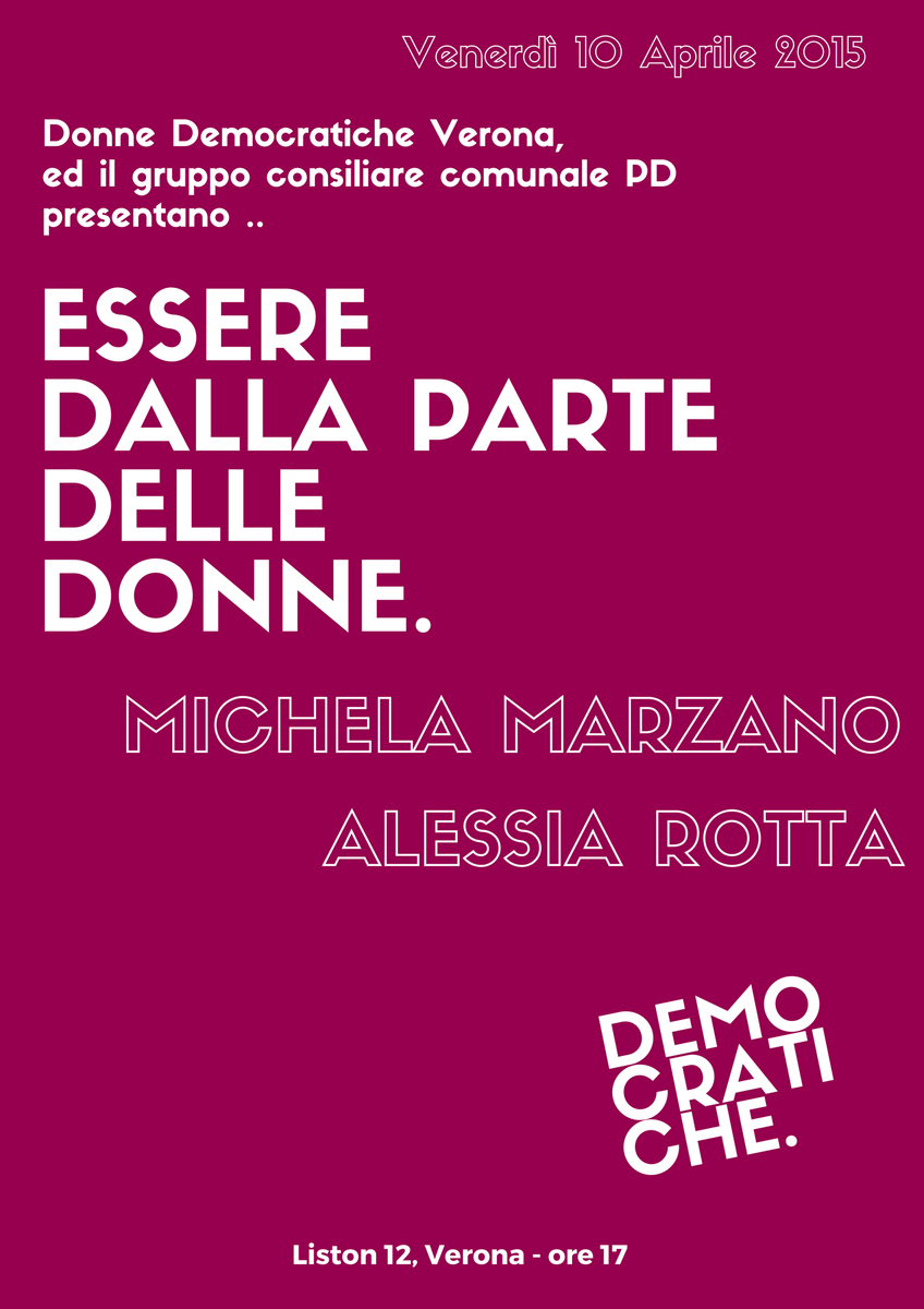 DonnePDVerona's tweet photo. @MichelaMarzano , @alessiarotta e le #DonnePdVerona di #Verona ..
https://t.co/zjjry1mg0b http://t.co/UU984SZi9l