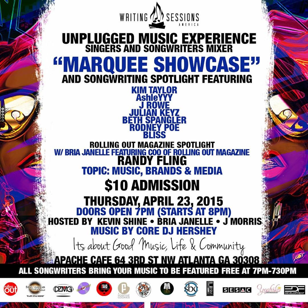 alize_26's tweet photo. #KimTaylor @Ashleyyy #jRowe @julianKeyz @BethSpangler @RodneyPoe & @Bliss @ApacheCafeATL WSAATL 's Marquee Showcase http://t.co/tdBdezIKPu