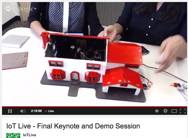 Showcasing the #Arduino smart home, live! Check it out now! Streaming live via <a href="/IoTLive/">IoTLive</a>: youtube.com/watch?v=5HpFTX…
