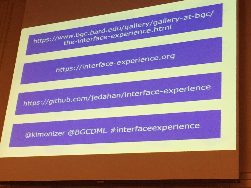 MarDixon's tweet photo. #mw2015 Links to more information:
@kimonizer @BGCDML #interfaceExperience http://t.co/M14h3dtLvH