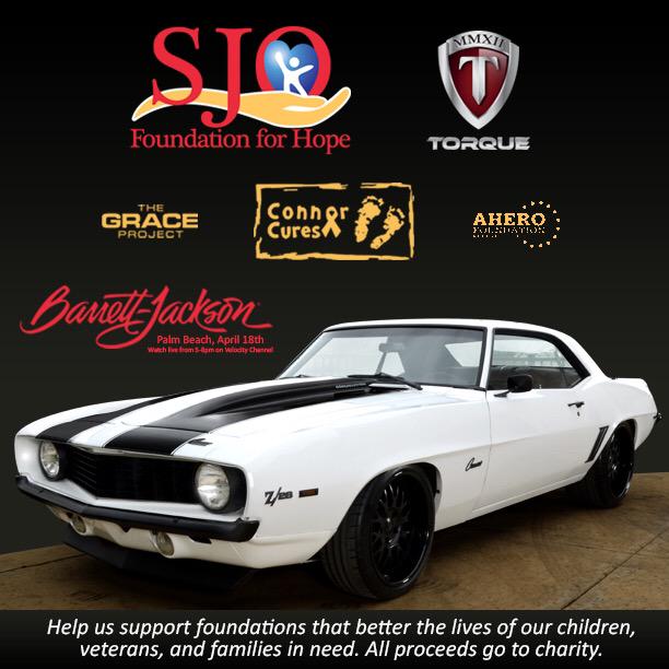 UrijahFaber's tweet image. SJOFFH &amp;amp; @Torque_1net donates 1969 Camaro @Barrett_Jackson in PB FL 4/18! Proceeds go 2 @connorscure @graceproject707