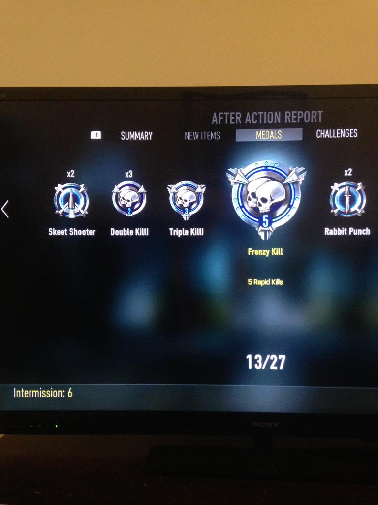 CBSPirateNinja's tweet photo. WOW!!! I got a #FrenzyKill!!!!!! #CallOfDuty #CallOfDutyAdvancedWarfare #CODAW #Frenzy #5RapidKills http://t.co/gFABTuDGR1