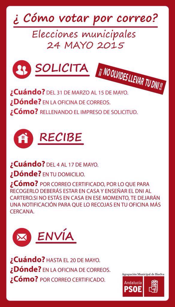 FelipeM34477430's tweet photo. @psoedehuelva @PsoedeBonares @PEDROMARTIN2 @Fraykastora @Sofiabnr @yolijpas. Pasos a seguir para el voto por correo. http://t.co/kPhJnkX27w