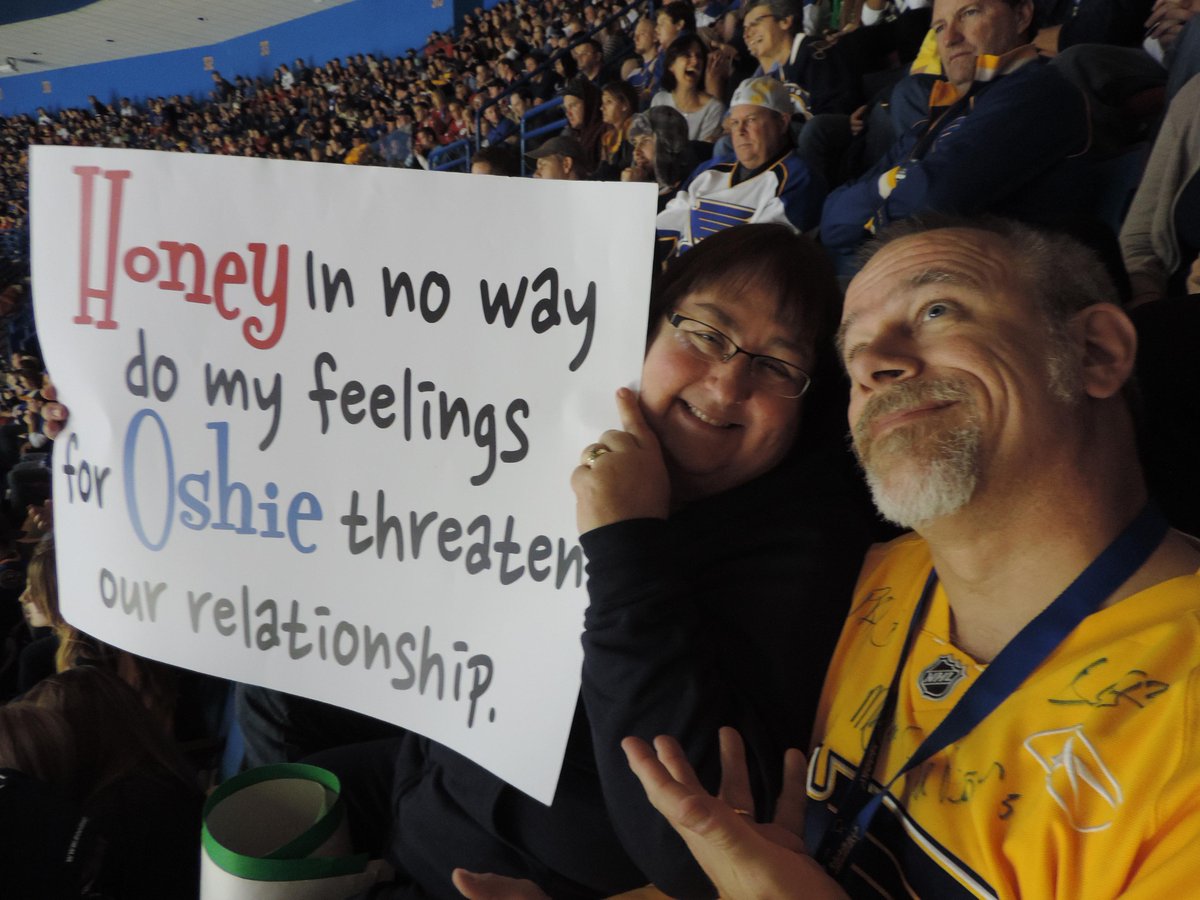 BluesSignGirl's tweet photo. The sign says it all! #BMOBluesSignContest http://t.co/Dp8wCVgsTu