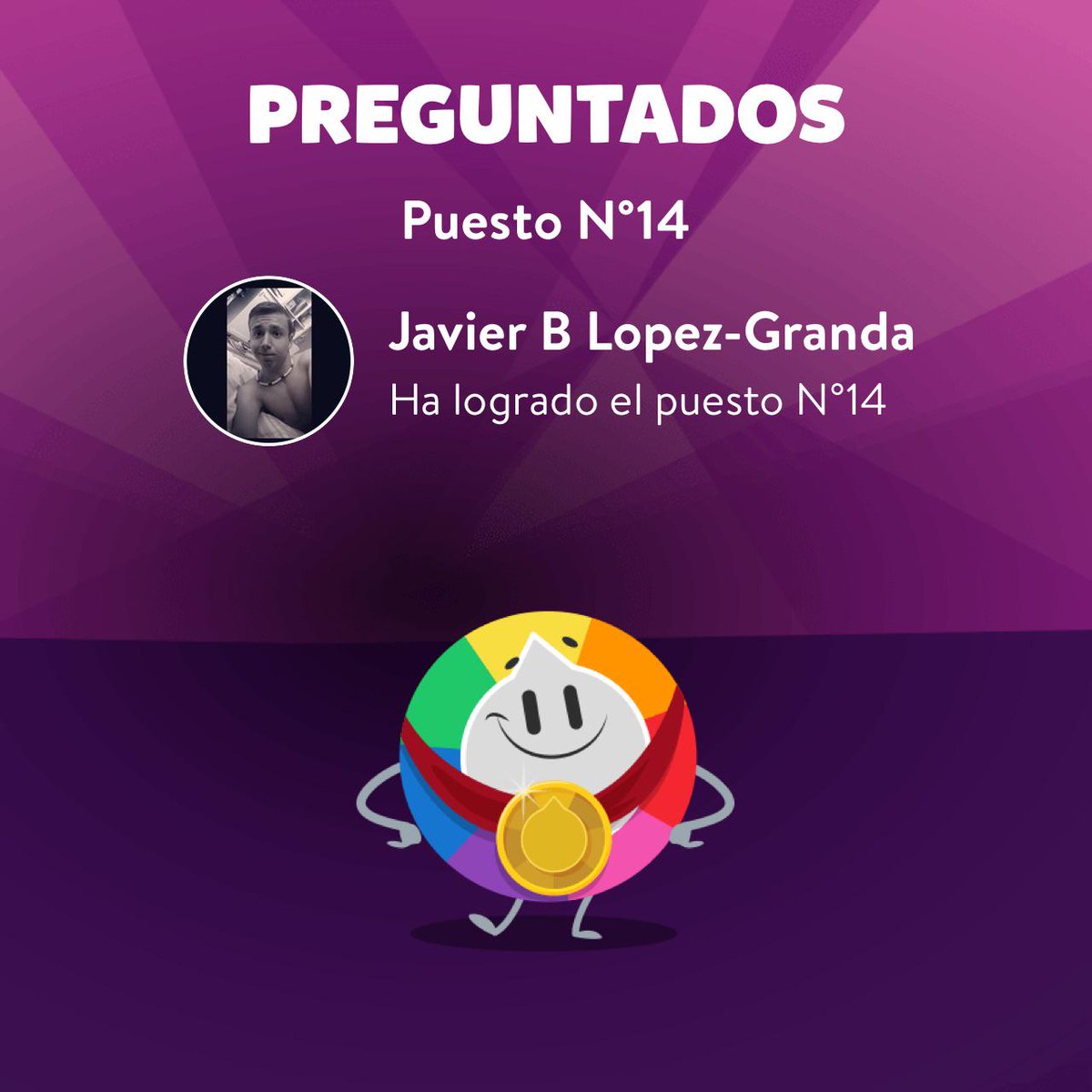 JNike9's tweet photo. ¡He logrado el puesto N°14 en el ranking semanal! http://t.co/RyRykdVQSI http://t.co/19dLcFcM9T