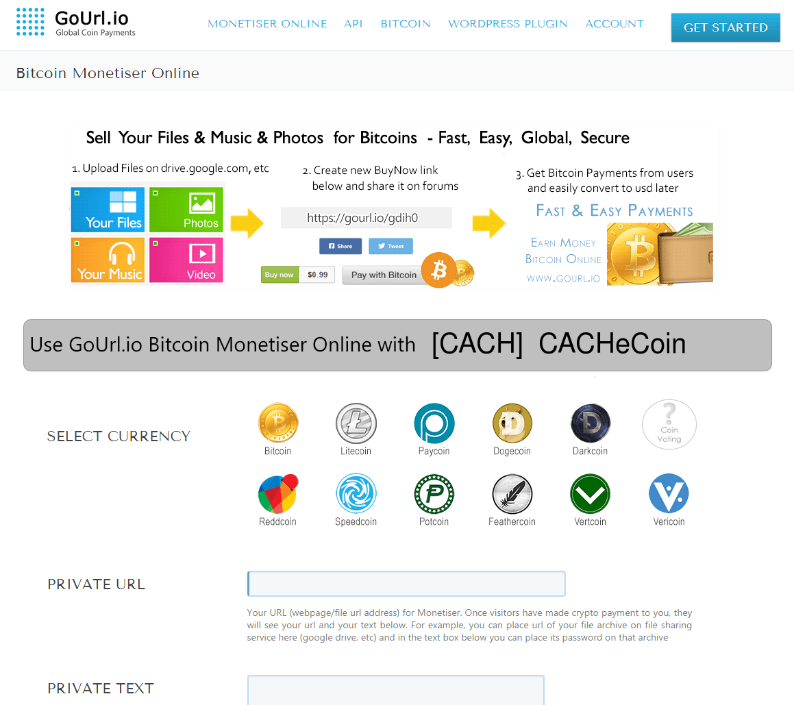 CryptocoinAPI's tweet image. #CACHeCoin #CACH Monetiser Online on GoUrl.io - Vote for $CACH. Free #Bitcoin Monetiser - gourl.io/view/newurl/Cr…