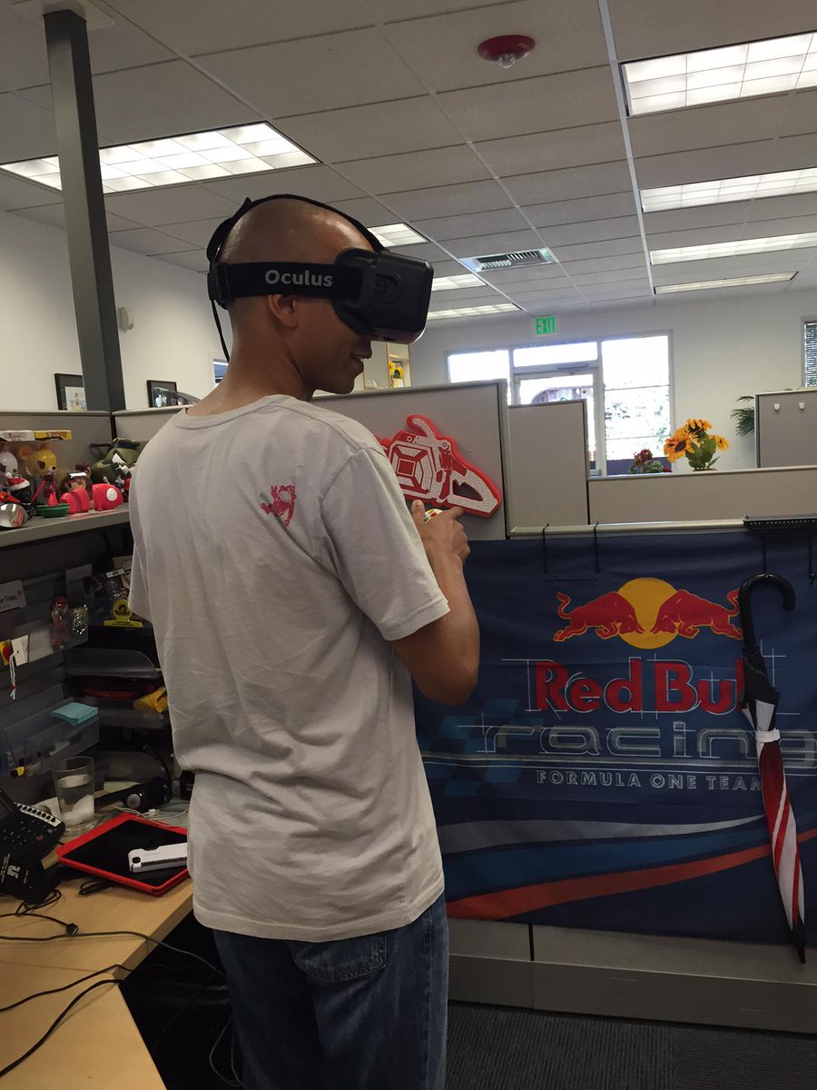 EMTechspiration's tweet photo. Check out the EM tech team playing with the Oculus Rift! http://t.co/HsmSfTxTan