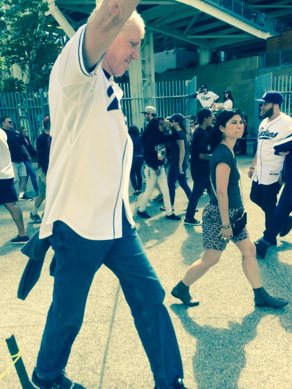 SFGiantsFans's tweet photo. He looks a lot like this #SFGiants fan. RT @619sports In the house for #OpeningDay it's Bill Walton! http://t.co/H9snz7E3zt
