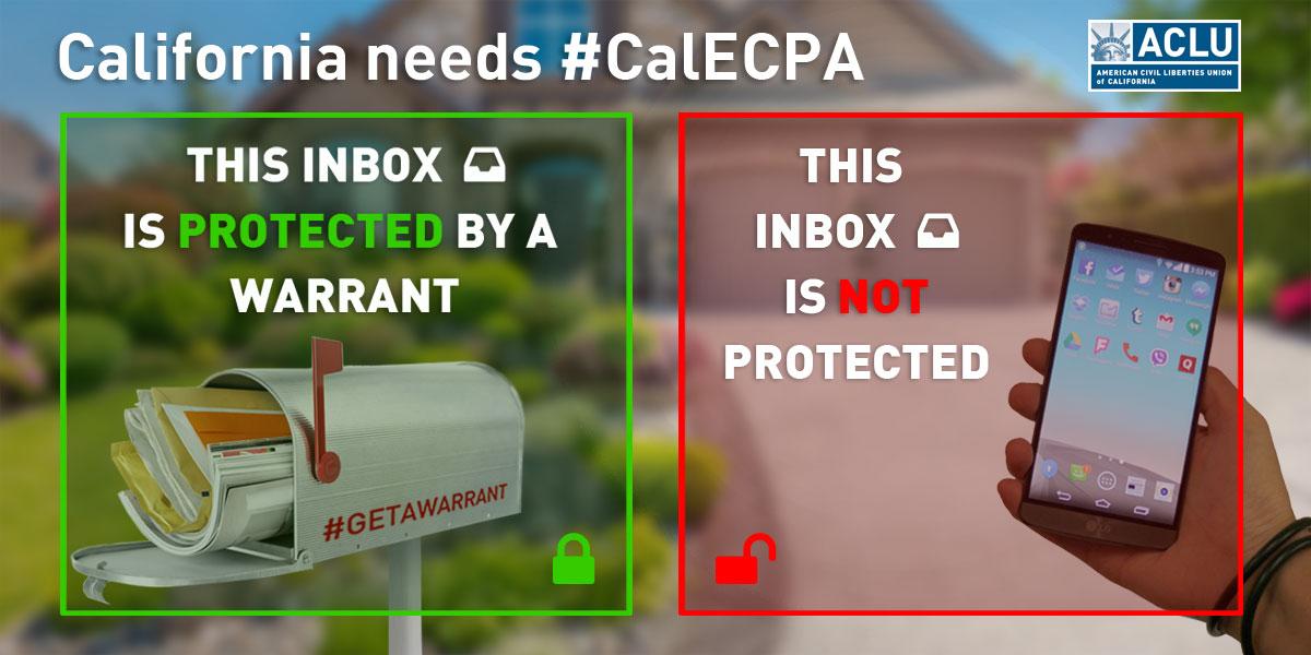ACLU_NorCal's tweet image. CA needs stronger digital privacy protections. Become a citizen cosponsor of #CalECPA! bit.ly/1GQWEDt #ACLUCA