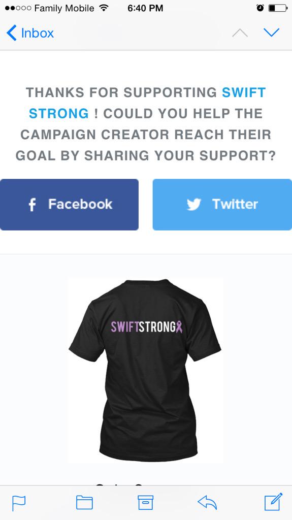 summerviolet_'s tweet image. Order your shirt&amp;gt; $15, but think of it like $15 towards fighting against cancer @swiftstrongarmy #PrayForAndreaSwift