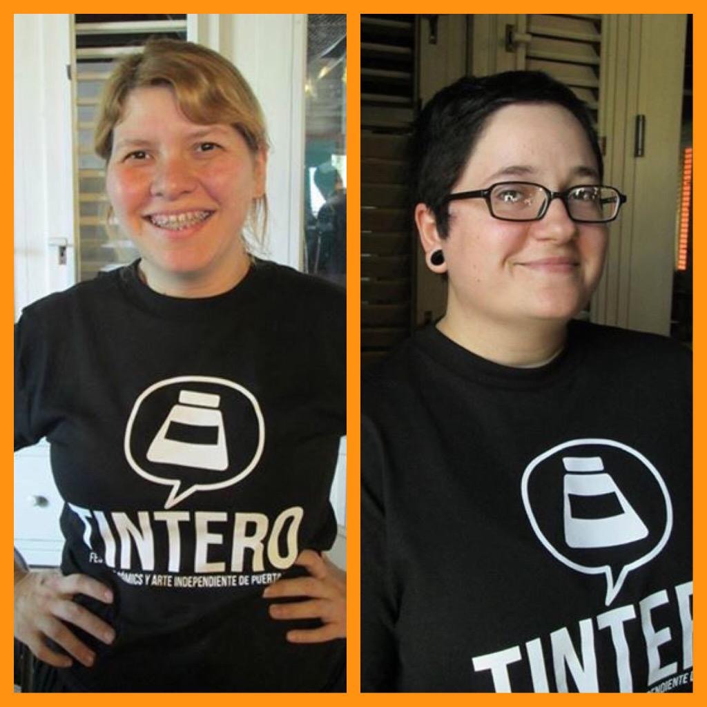 Rosa Colón y Carla Rodríguez , colectivo organizador de Tintero