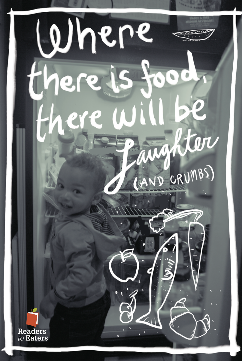 ReadersToEaters's tweet photo. #GoodRead4 #NationalPoetryMonth: #AMooseBoosh."Where there Is food, there will be Laughter(and crumbs)" #FoodLiteracy http://t.co/5BpUvBMUNh