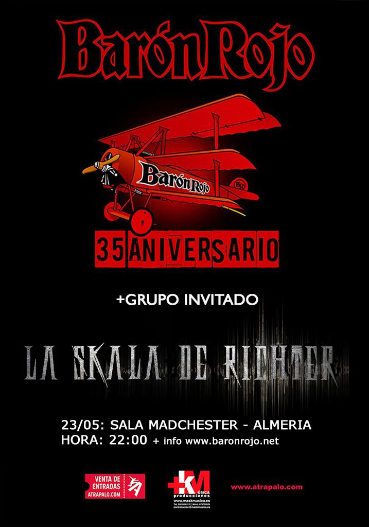 MasKMusicaProd's tweet photo. Nos vemos con @GrupoBaronRojo en @madchesterclub 
@AlmeriadNoche @AlmeriaOnline @AlmeriMusic @Almerialomas @RockZone http://t.co/hDmV4SPHQ6