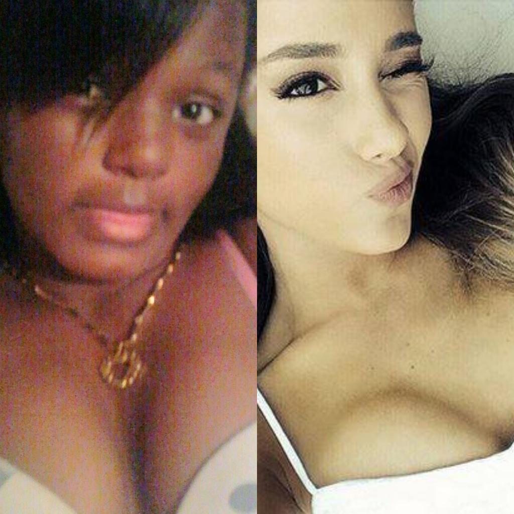 eu imitando a ariana grandi #igualsinhas #lindas