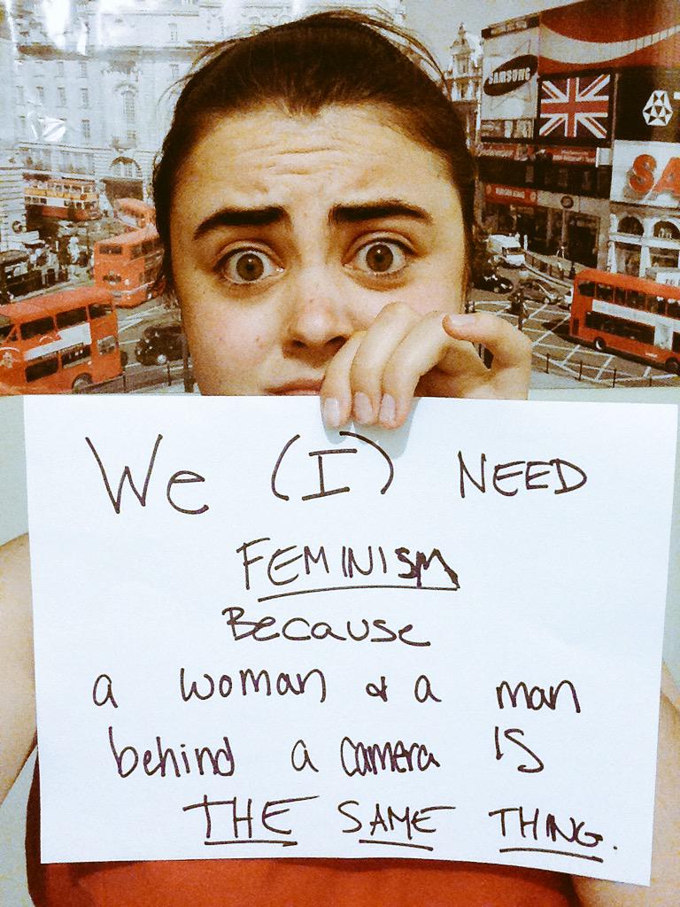 AddieLeeWhelan's tweet image. #m310 we (I) need feminism because a woman and a man behind a camera IS THE SAME THING. #feminism
