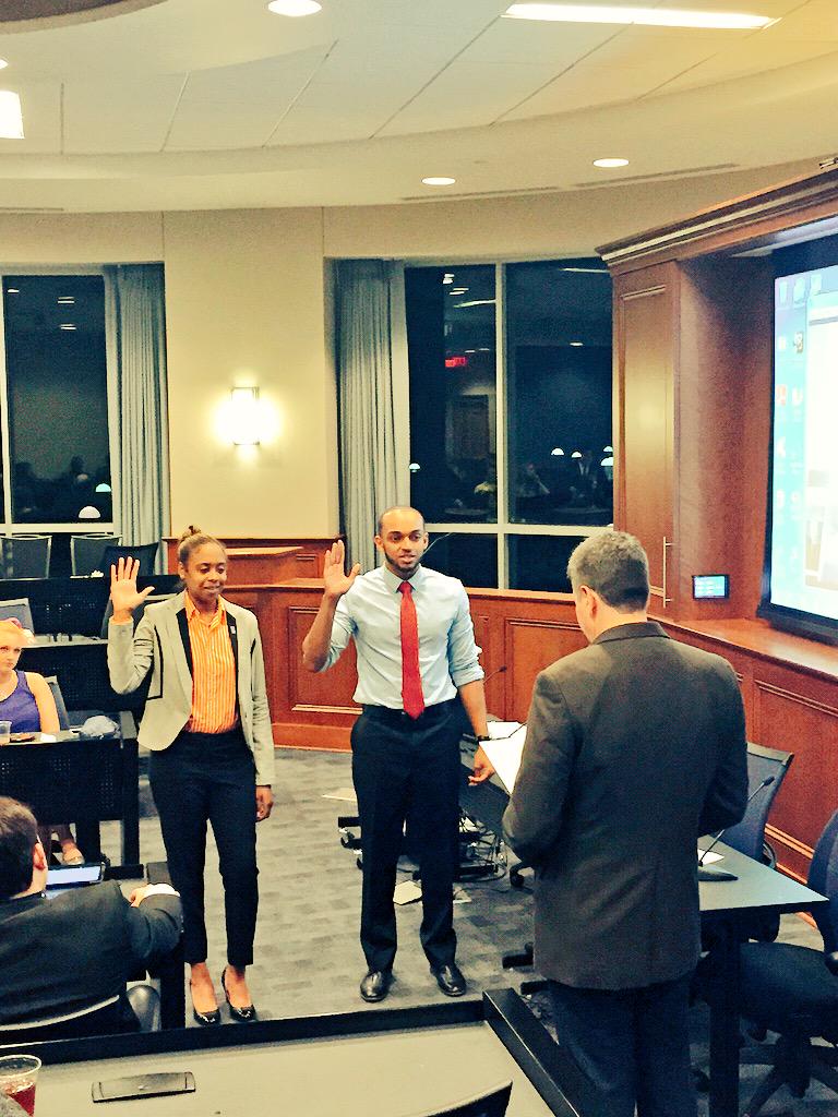 MemphisMAD1's tweet photo. Congratulations to @ravenedouglas for being sworn in as Student Body Vice President. http://t.co/iQq9emro2R