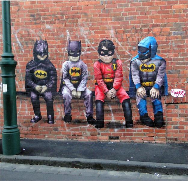 StreetArrt's tweet photo. Superheroes http://t.co/vBqhHkB7dA