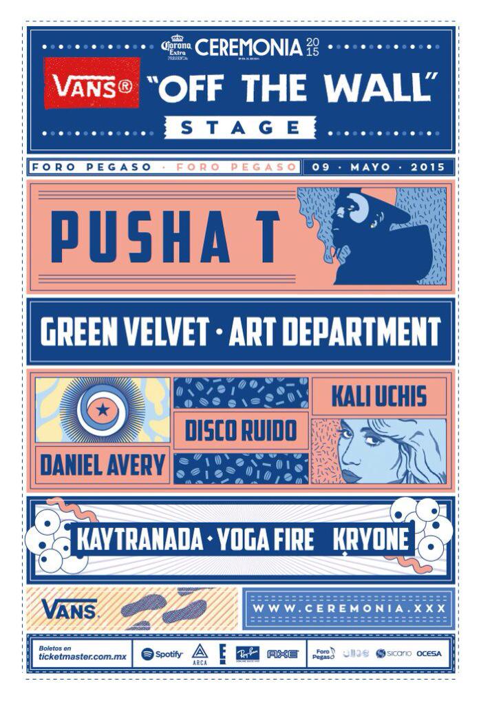 karinakcp's tweet photo. Off The Wall stage CEREMONIA @KAYTRANADA @PUSHA_T #CeremoniaConVans #CeremoniaXCorona  #ceremonia #vans http://t.co/aRTWwQwEpc