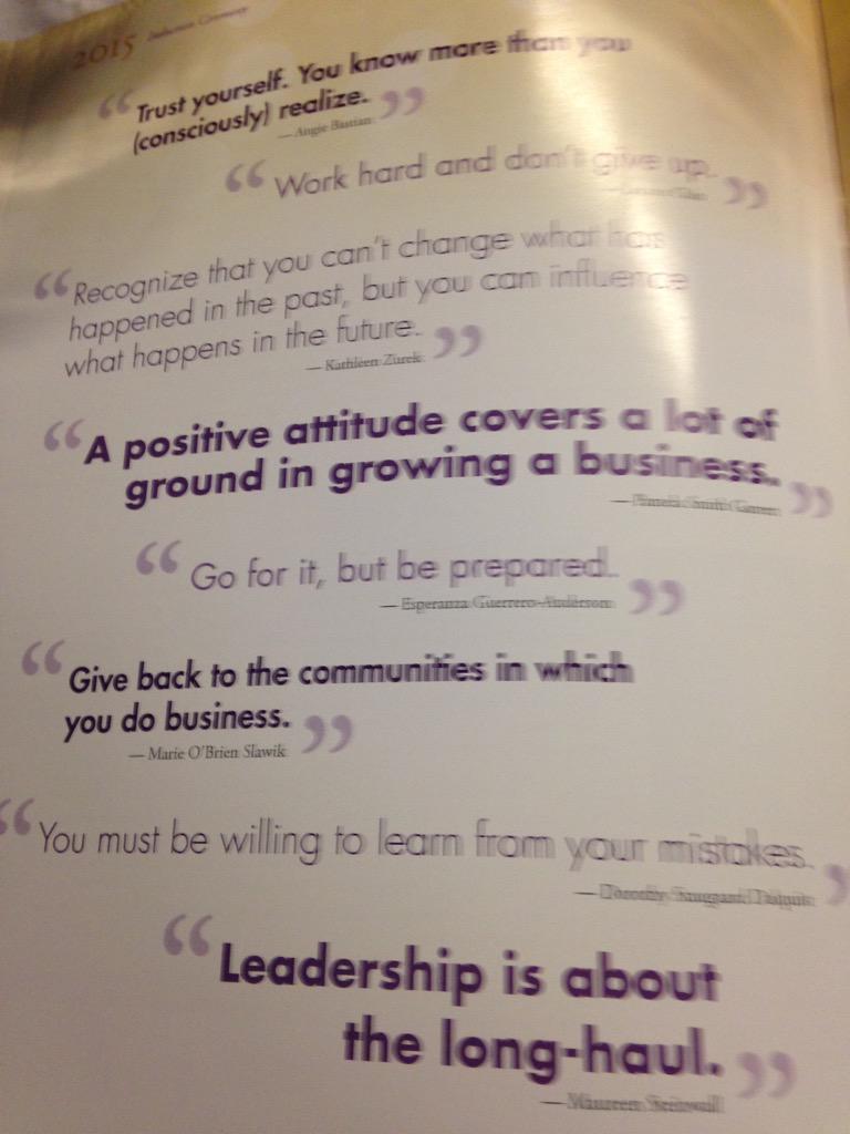 Words of wisdom #MNHALLOFFAME <a href="/NAWBOMN/">NAWBO-MN</a>