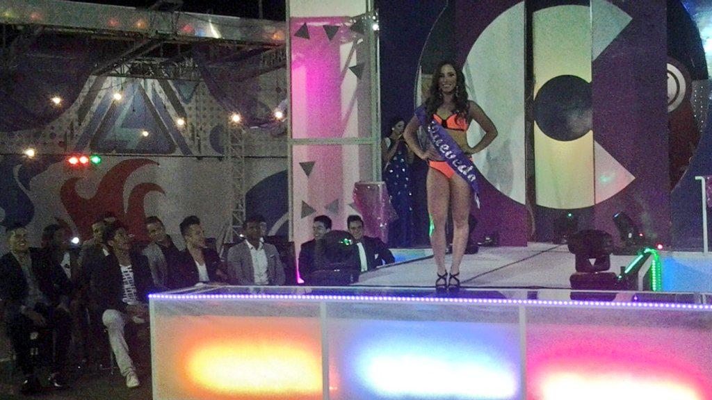 RTS_CombateEc's tweet photo. Derrochando simpatía, la reina guerrera @layjulissa. #MissEcuadorCombate http://t.co/m8qGShVUqA