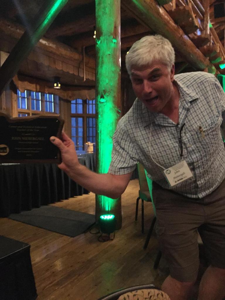 OACTE's tweet photo. RT @stemoregon: @OACTE  John Niebergall wins Oregon CTE teacher of the year! @Sherwood_Bowmen  @BowmenFabLab http://t.co/WSBrO7dClA