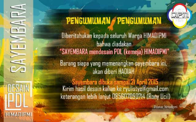 DIPMIUB's tweet photo. Yuks guys join di sayembara himadipmi !!! Cc:@TIMI_UB @MIUB2013 http://t.co/Bb58aqqxh0