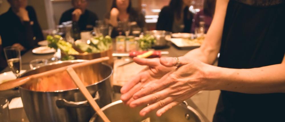 Mountain Mercato, Soups from the Motherland Cooking Class Friday with maestro Elana. Vodka instead of Prosecco!